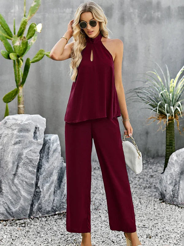 Madison Women's new elegant and fashionable sleeveless Two Pieces Sets
