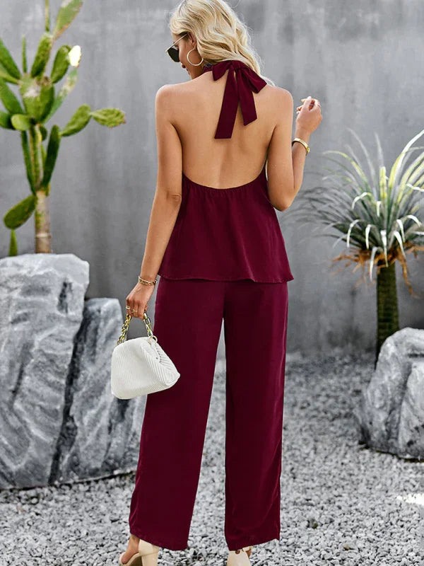 Madison Women's new elegant and fashionable sleeveless Two Pieces Sets