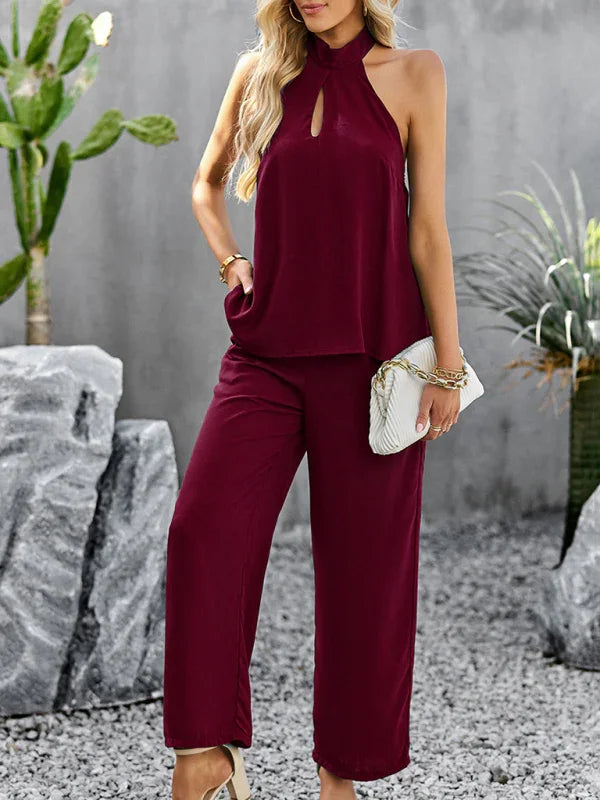 Madison Women's new elegant and fashionable sleeveless Two Pieces Sets