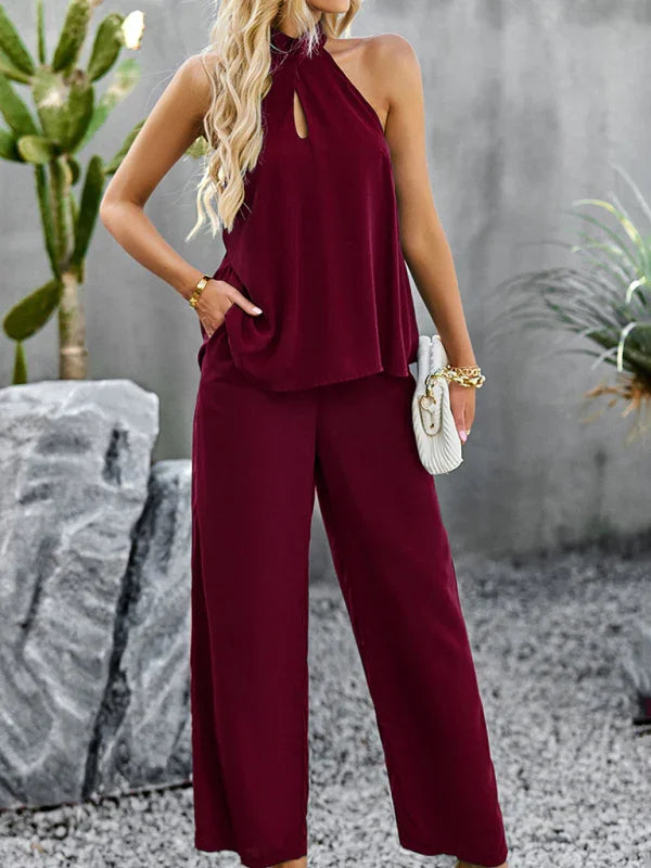 Madison Women's new elegant and fashionable sleeveless Two Pieces Sets