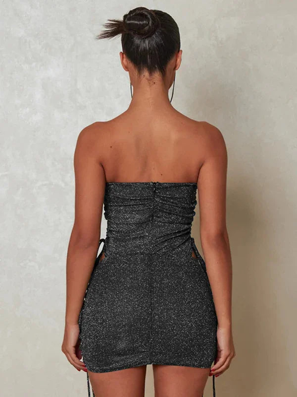 Olivia Sexy hip-hugging rawstring lace-up Two PieceS Sets