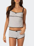Isabella Women's new fashionable polka dot print halter Two Pieces Sets
