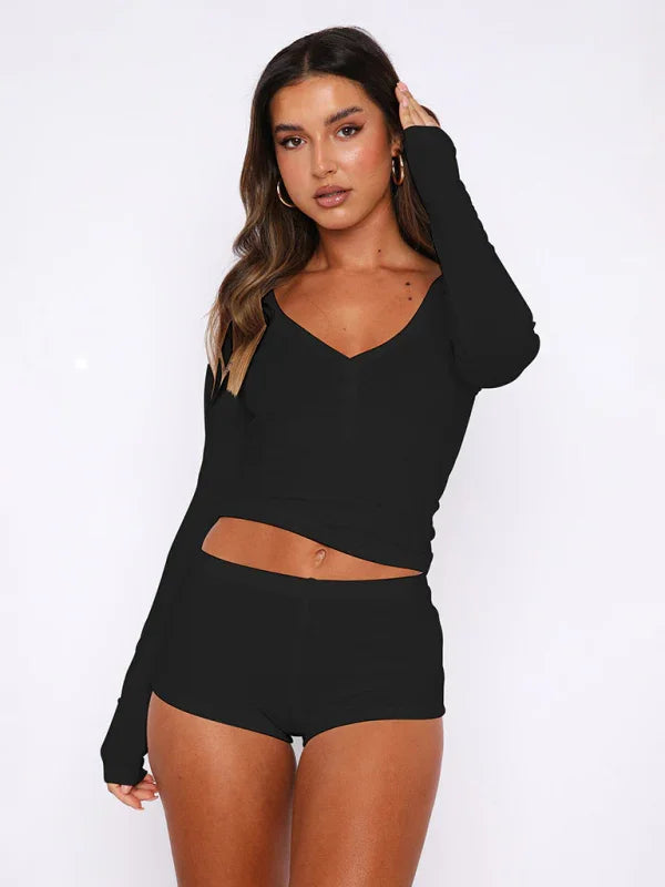 Madison Women's knitted long-sleeved Two Pieces Sets