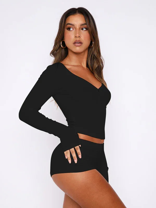 Madison Women's knitted long-sleeved Two Pieces Sets