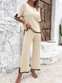 Isabella Women's casual color trousers Two Pieces Sets