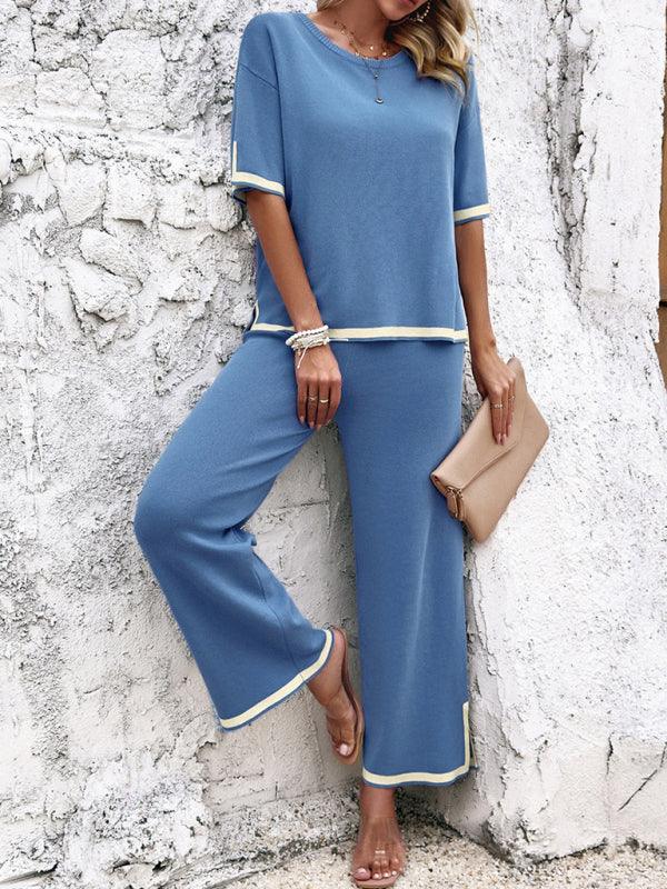 Isabella Women's casual color trousers Two Pieces Sets