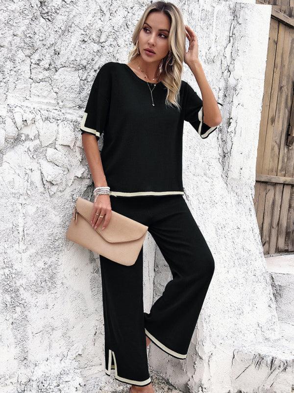 Isabella Women's casual color trousers Two Pieces Sets