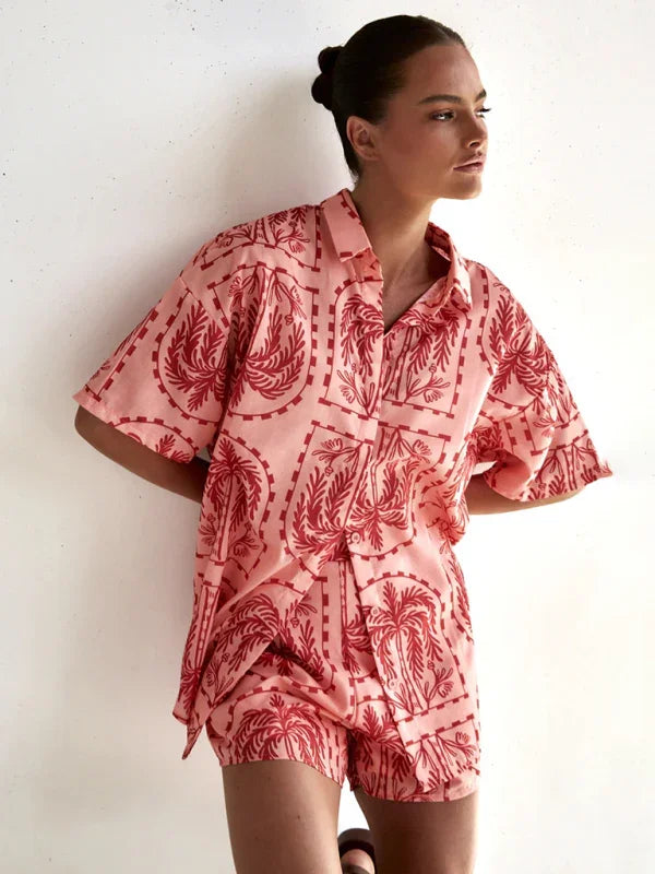 Ava New resort style fashionable printed Two pieces sets