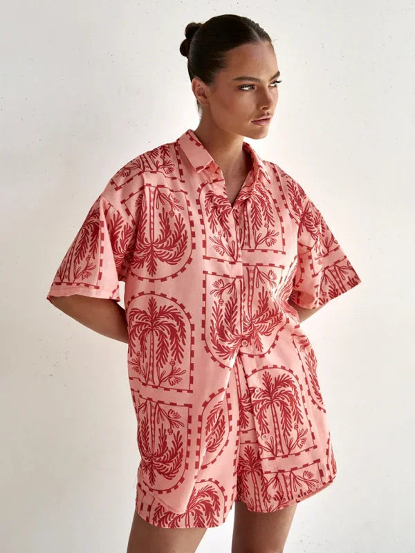 Ava New resort style fashionable printed Two pieces sets