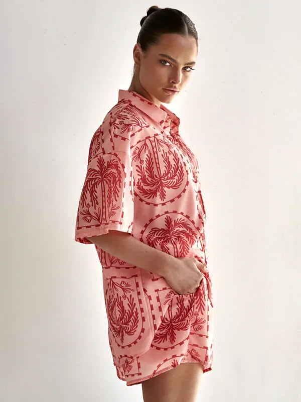 Ava New resort style fashionable printed Two pieces sets