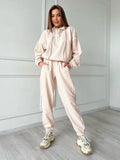 Ava New long sleeve zipper women's Two Pieces Sets