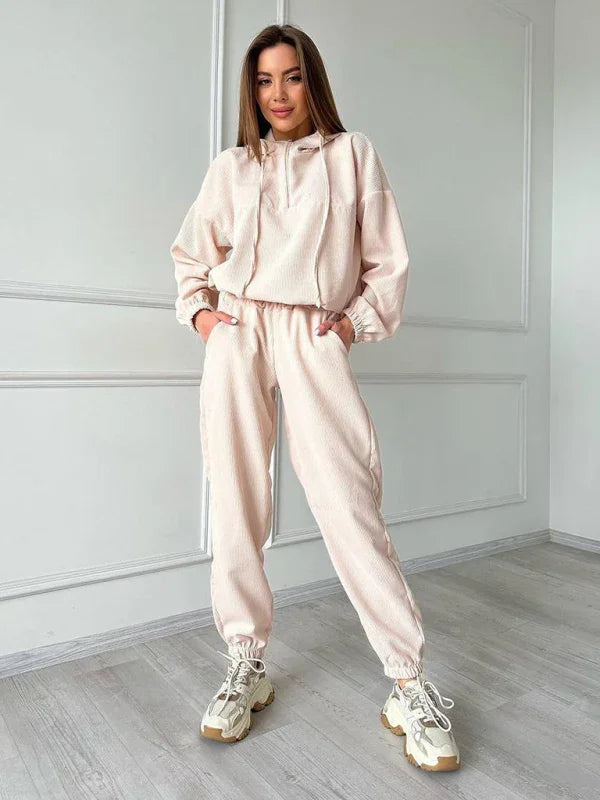 Ava New long sleeve zipper women's Two Pieces Sets