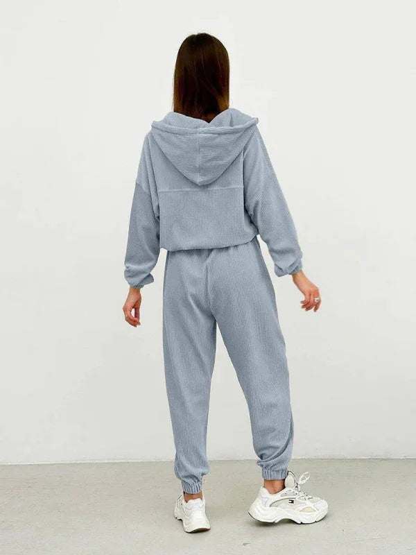 Ava New long sleeve zipper women's Two Pieces Sets