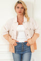 Jimena Contrast Button Down Collared Pocketed Jacket - Vestir en Moda