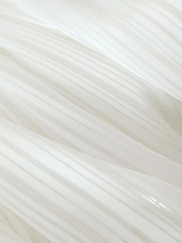 Julia Three Layer Colorful Silk Chiffon Pleated Dress with Tie - Vestir en Moda