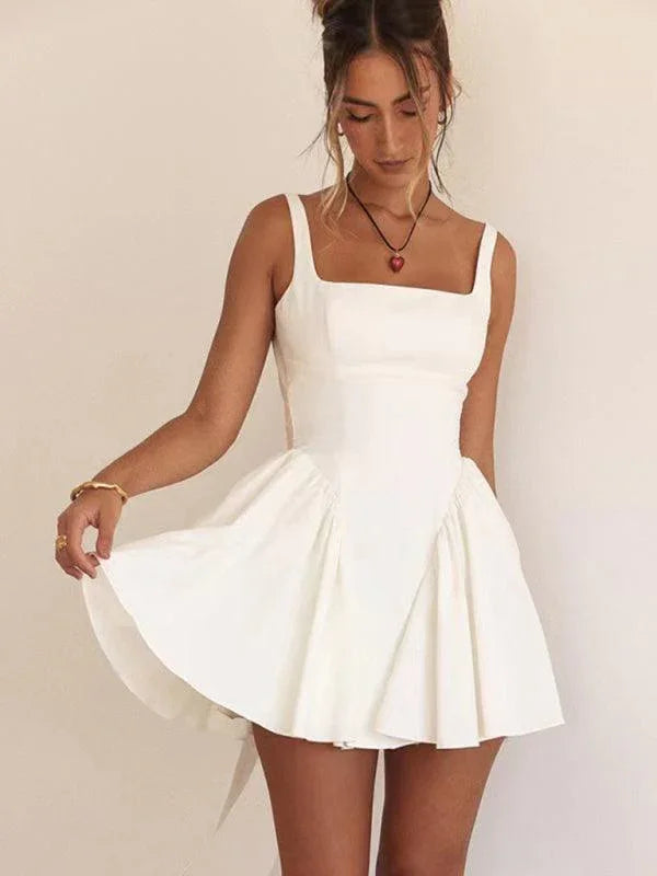 Kaitlyn Sexy Backless Strappy Bow Evening Dress - Vestir en Moda