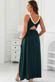 Kamryn Cutout Ruched Slit Sleeveless Sexy Maxi Dress - Vestir en Moda