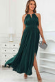 Kamryn Cutout Ruched Slit Sleeveless Sexy Maxi Dress - Vestir en Moda
