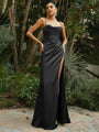 Lennox Sexy Sleeveless Strap Chest Pleated Gown Dress - Vestir en Moda