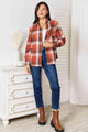 Lia Double Take Plaid Collared Neck Long Sleeve Shirt - Vestir en Moda