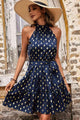 Lilian Polka Dot Tiered Belted Mini Dress - Vestir en Moda