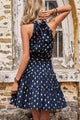 Lilian Polka Dot Tiered Belted Mini Dress - Vestir en Moda