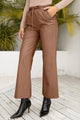 Makiala Drawstring Wide Leg Long Pants - Vestir en Moda