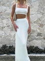 Martina Elegant Sleeveless Pleated Two pieces Set - Vestir en Moda