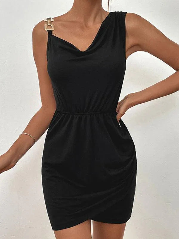 Mckinley Suspender Black Elegant Sexy Package Hip Dress - Vestir en Moda