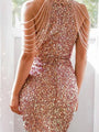 Mina Sequined Chain Beads Bodycon Party Dress - Vestir en Moda