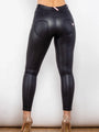 Oakley Casual Matte PU Leather Buttoned Long Pants - Vestir en Moda