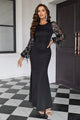 Poppy Sequin Round Neck Stunning Maxi Dress - Vestir en Moda