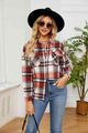 Rebecca Collared Plaid Shacket Shirt - Vestir en Moda