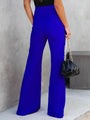 River Solid Colorful Front Slit Flare Leg Pants - Vestir en Moda