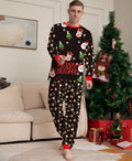 Santa Claus Printed Long Sleeved Home Wear Pajamas Parent - Vestir en Moda