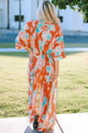 Sarah Casual Collared Neck Tie-Dye Collared Wide Leg Jumpsuit - Vestir en Moda