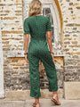 Sienna Polka Dot Belted Flounce Sleeve Jumpsuit with Pockets - Vestir en Moda