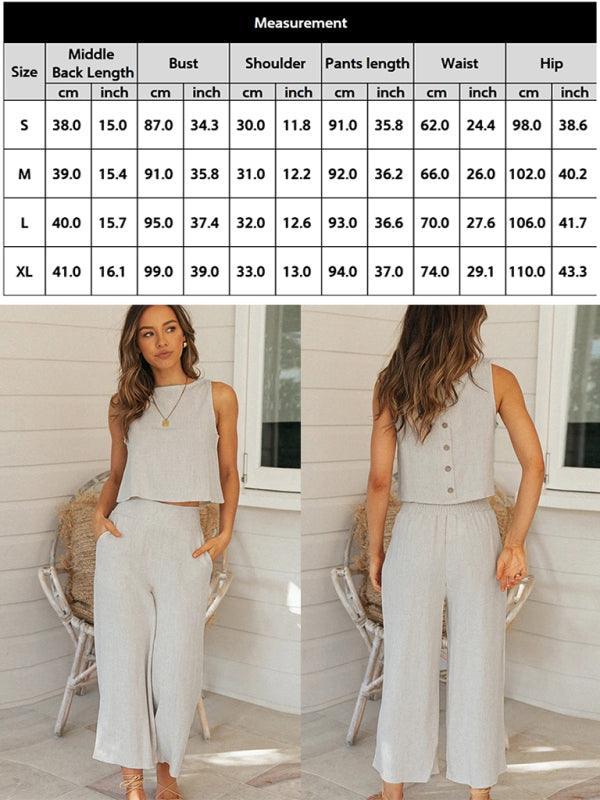 Sophia Women's Solid Color Matching Two pieces sets - Vestir en Moda