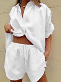 Sophia Women's Solid Color Single Loose Two pieces sets - Vestir en Moda