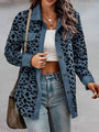 Stephanie Full Size Leopard Buttoned Casual Jacket - Vestir en Moda