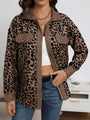 Stephanie Full Size Leopard Buttoned Casual Jacket - Vestir en Moda