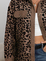 Stephanie Full Size Leopard Buttoned Casual Jacket - Vestir en Moda