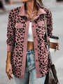 Stephanie Full Size Leopard Buttoned Casual Jacket - Vestir en Moda