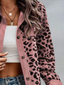 Stephanie Full Size Leopard Buttoned Casual Jacket - Vestir en Moda