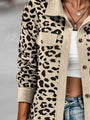Stephanie Full Size Leopard Buttoned Casual Jacket - Vestir en Moda