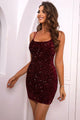 Tessa Sequin Double-Strap Bodycon Clubwear Dress - Vestir en Moda