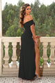 Walkiriana Off-Shoulder Split Maxi Stunning Dress - Vestir en Moda
