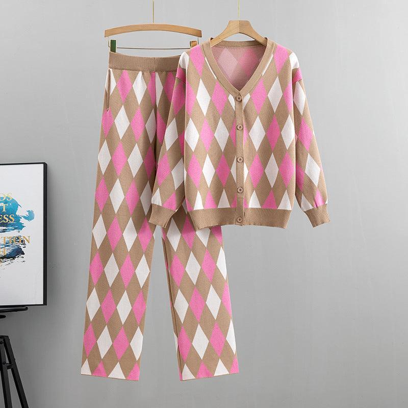 Giorgia women's and winter plaid casual Two Pieces Sets - Vestir en Moda