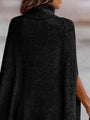 Yahaira Turtleneck Dolman Sleeve Poncho Sweater - Vestir en Moda