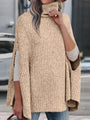 Yahaira Turtleneck Dolman Sleeve Poncho Sweater - Vestir en Moda